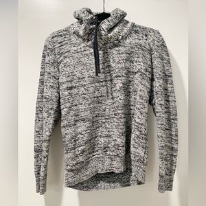 Express | Men Gray and Black Marled Shawl Collar Sweater | Size M EUCW